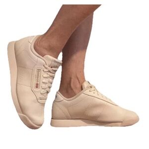 Reebok Classic Princess White Leather Sneakers Size 6.5